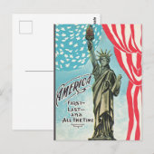 Vintage Freiheitsstatue Amerika erste Postkarte (Vorne/Hinten)
