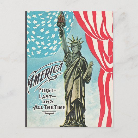 Vintage Freiheitsstatue Amerika erste Postkarte (Vorderseite)