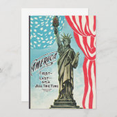 Vintage Freiheitsstatue Amerika zuerst (Vorne/Hinten)