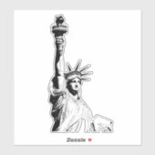 Vintage Freiheitsstatue Aufkleber (Blatt)