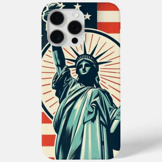 Vintage, Freiheitsstatue Case-Mate iPhone Hülle (Rückseite)