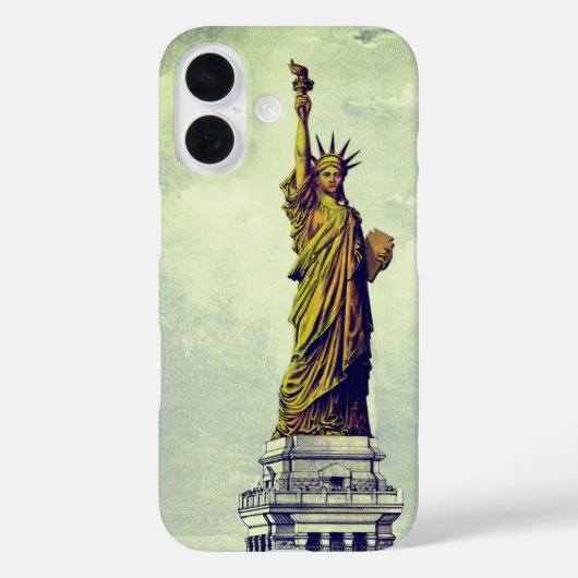 Vintage Freiheitsstatue Case-Mate iPhone Hülle (Rückseite)