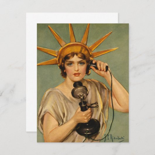 Vintage Freiheitsstatue, Erster Vaterländischer Kr (Vorne/Hinten)