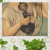 Vintage Freiheitsstatue, Erster Vaterländischer Kr Geschirrtuch (Gefaltet)