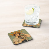 Vintage Freiheitsstatue, Erster Vaterländischer Kr Getränkeuntersetzer (Rechte Seite)