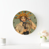 Vintage Freiheitsstatue, Erster Vaterländischer Kr Große Wanduhr (Zuhause)