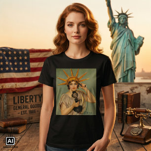 Vintage Freiheitsstatue, Erster Vaterländischer Kr T-Shirt