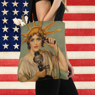 Vintage Freiheitsstatue, Erster Vaterländischer Kr Tasche