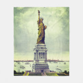 Vintage Freiheitsstatue Fleecedecke (Vorderseite)