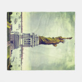 Vintage Freiheitsstatue Fleecedecke (Vorderseite (Horizontal))