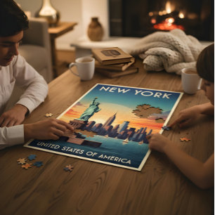 Vintage Freiheitsstatue in New York Puzzle