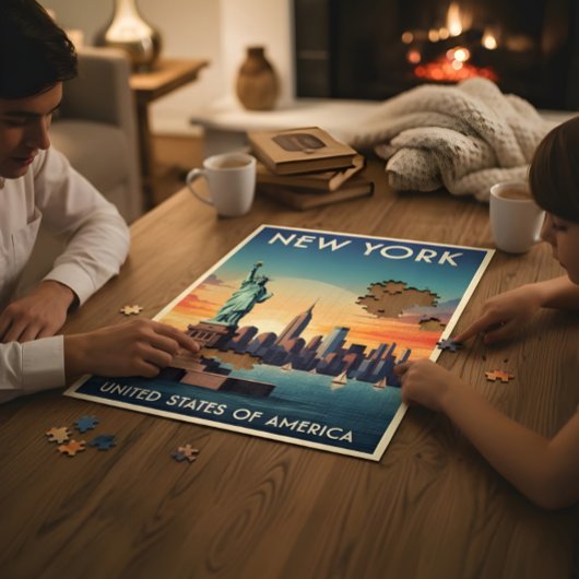 Vintage Freiheitsstatue in New York Puzzle