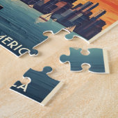 Vintage Freiheitsstatue in New York Puzzle (Seite)