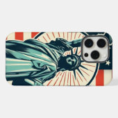 Vintage, Freiheitsstatue iPhone Hülle (Rückseite (Horizontal))