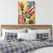 Vintage Freiheitsstatue Leinwand Art (Insitu (Schlafzimmer))