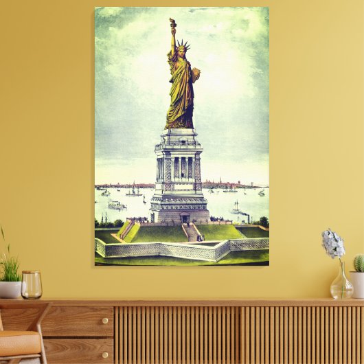 Vintage Freiheitsstatue Leinwanddruck (Insitu (Wohnzimmer))