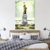 Vintage Freiheitsstatue Leinwanddruck (Insitu (Schlafzimmer))