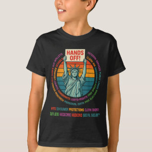 Vintage Freiheitsstatue macht Freiheitsprotest R T-Shirt