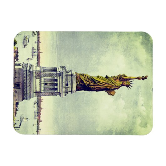 Vintage Freiheitsstatue Magnet (Horizontal)