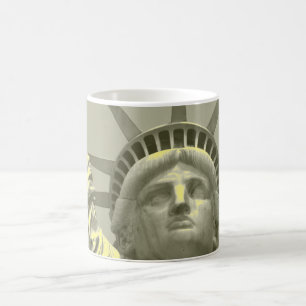 Vintage Freiheitsstatue New York Nah-Up-Foto Kaffeetasse