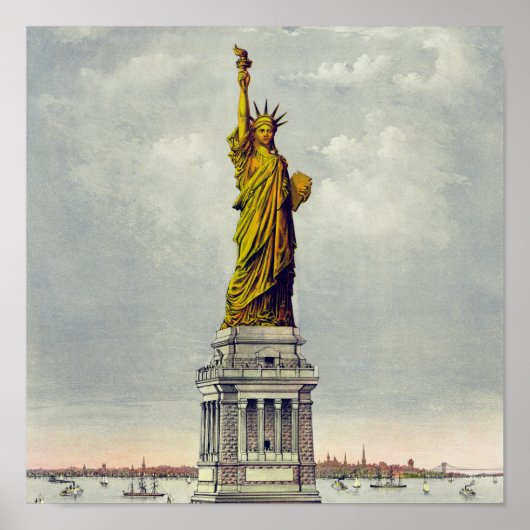 Vintage Freiheitsstatue New York Poster (Vorne)