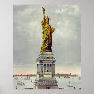 Vintage Freiheitsstatue New York Poster