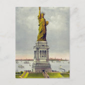 Vintage Freiheitsstatue New York Postkarte (Vorderseite)