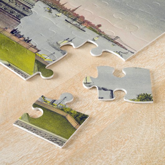 Vintage Freiheitsstatue New York Puzzle (Seite)