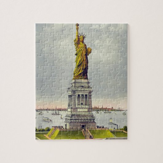 Vintage Freiheitsstatue New York Puzzle (Vertikal)