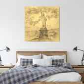 Vintage Freiheitsstatue, New Yorker verschlungene Leinwanddruck (Insitu (Schlafzimmer))