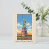 Vintage Freiheitsstatue NYC Postkarte (Stehend Vorderseite)