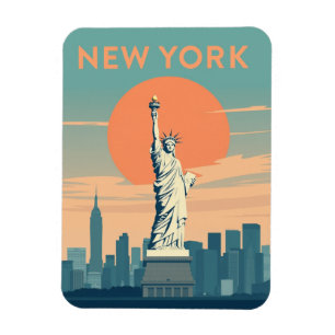 Vintage Freiheitsstatue NYC Travel Souvenir Magnet