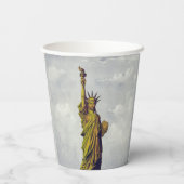 Vintage Freiheitsstatue Pappbecher (Rückseite)