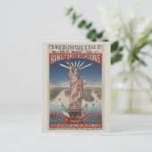 Vintage Freiheitsstatue Paris - New York City Postkarte (Stehend Vorderseite)