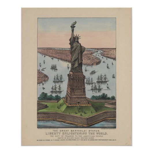 Vintage Freiheitsstatue Patriotic New York Poster (Vorderseite)