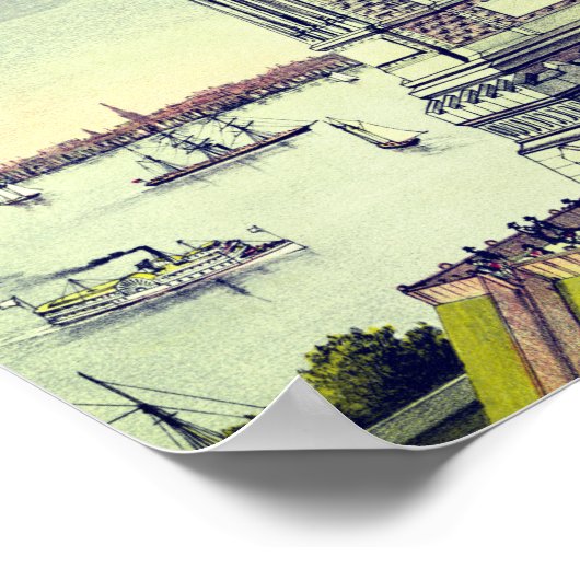 Vintage Freiheitsstatue Poster (Ecke)