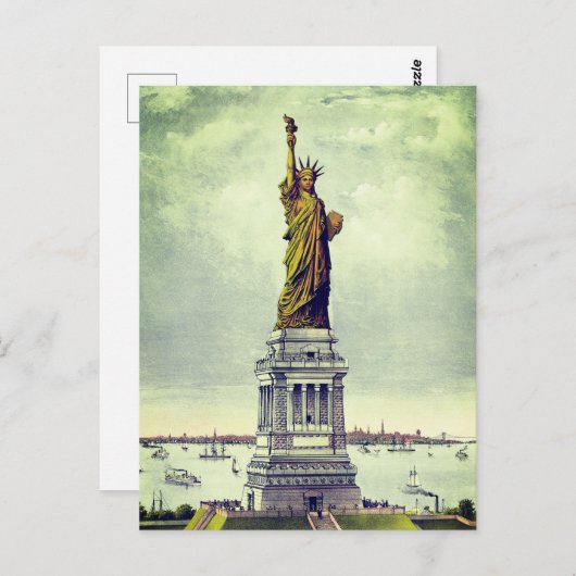 Vintage Freiheitsstatue Postkarte (Vorne/Hinten)