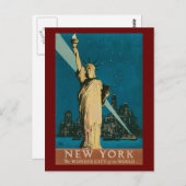 Vintage Freiheitsstatue Postkarte (Vorne/Hinten)