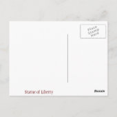 Vintage Freiheitsstatue Postkarte (Rückseite)