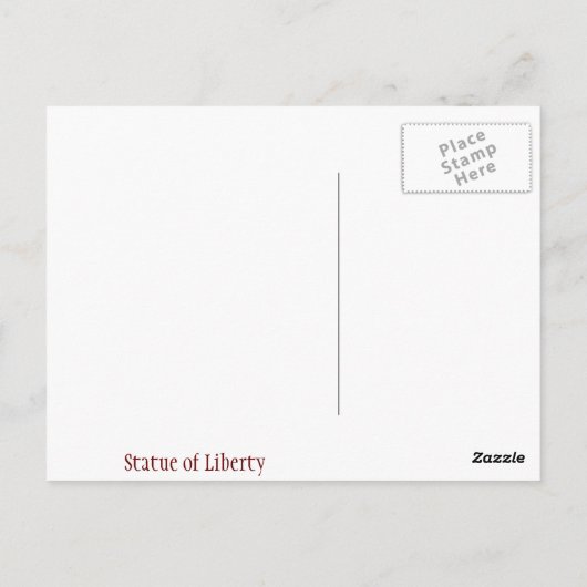 Vintage Freiheitsstatue Postkarte (Rückseite)