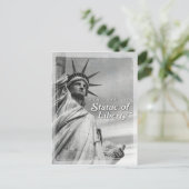 Vintage Freiheitsstatue Postkarte (Stehend Vorderseite)