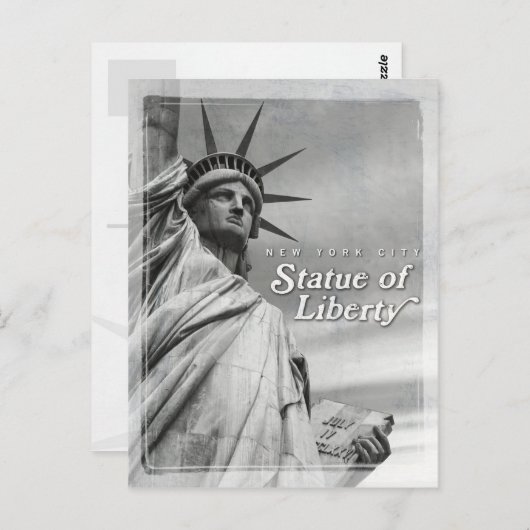 Vintage Freiheitsstatue Postkarte (Vorne/Hinten)