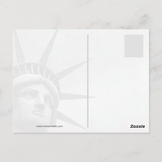 Vintage Freiheitsstatue Postkarte (Rückseite)