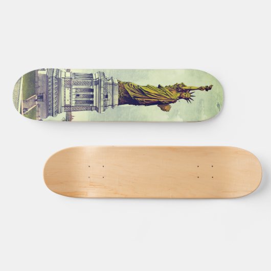 Vintage Freiheitsstatue Skateboard (Horizontal)