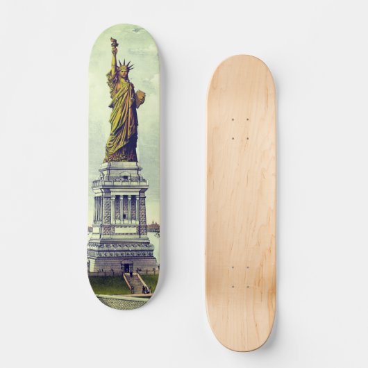 Vintage Freiheitsstatue Skateboard (Vorderseite)