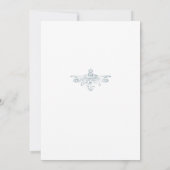 Vintage French Blue Bridal Shower Einladung (Rückseite)