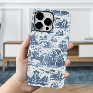 Vintage French Chariot of Dawn Toile de Jouy-Blue Case-Mate iPhone 14 Pro Max Hülle