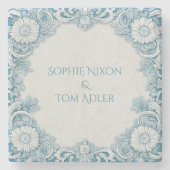 Vintage French Country Shabby Chic Bridal Shower  Steinuntersetzer (Vorderseite)