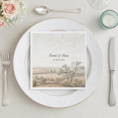 Vintage French Country Toile Wedding  Serviette