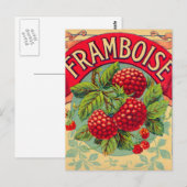 Vintage French Framboise Postkarte (Vorne/Hinten)